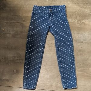 Hello Kitty Blue and White Polka Dot Skinny Jeans